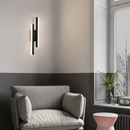 COMELY Indoor Wall Lights, 16W Black Wall Lights Modern, 3000K/4500K/6500K - thumbnail 5