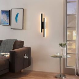 COMELY Indoor Wall Lights, 16W Black Wall Lights Modern, 3000K/4500K/6500K - thumbnail 4