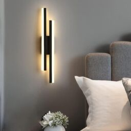 COMELY Indoor Wall Lights, 16W Black Wall Lights Modern, 3000K/4500K/6500K
