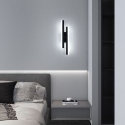 COMELY Indoor Wall Lights, 16W Black Wall Lights Modern, 3000K/4500K/6500K - thumbnail 7
