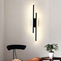 COMELY Indoor Wall Lights, 16W Black Wall Lights Modern, 3000K/4500K/6500K - thumbnail 3