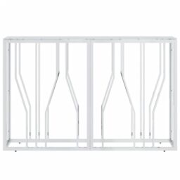 Berkfield Home Console Table 110x30x70 cm Stainless Steel & Glass in Silver - Size: 110 x 30 x 70 cm - thumbnail 3