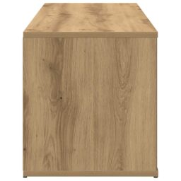 Berkfield Home TV Cabinet Artisan Oak 120x34x37 cm Engineered Wood in Brown - Size: 120 x 34 x 37 cm - thumbnail 5