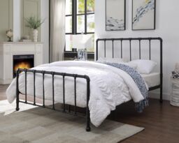 Flintshire Furniture Ltd Kinnerton Metal Bed Frame in Black - Size: King - thumbnail 2