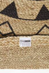 Homescapes Natural & Black Mandala Braided Jute Rug - Size: 200 cm diameter - thumbnail 5
