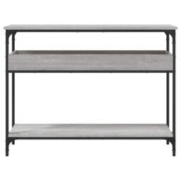Berkfield Home Console Table with Shelf Grey Sonoma 100x29x75cm Engineered Wood - Size: 100 x 29 x 75 cm - thumbnail 4
