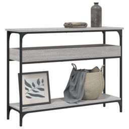 Berkfield Home Console Table with Shelf Grey Sonoma 100x29x75cm Engineered Wood - Size: 100 x 29 x 75 cm - thumbnail 1