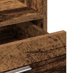 Berkfield Home Lectern Podium with Wheels Old Wood Engineered Wood in Brown - thumbnail 8