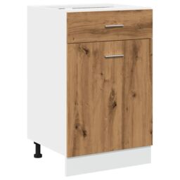Berkfield Home Drawer Bottom Cabinet Lyon Artisan Oak 50x46x81.5 cm Engineered Wood in Brown - thumbnail 2