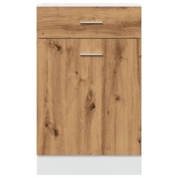 Berkfield Home Drawer Bottom Cabinet Lyon Artisan Oak 50x46x81.5 cm Engineered Wood in Brown - thumbnail 4