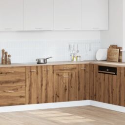 Berkfield Home Drawer Bottom Cabinet Lyon Artisan Oak 50x46x81.5 cm Engineered Wood in Brown - thumbnail 3