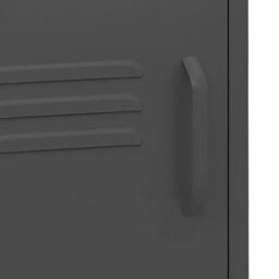 Berkfield Home Nightstand Anthracite 35x35x51 cm Steel - Size: 35 x 35 x 51 cm - thumbnail 8