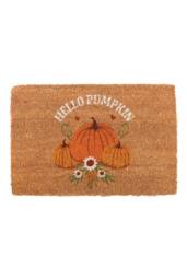 KDMD Hello Pumpkin Coir Doormat - Autumn Welcome for Indoor Use in Brown - Size: Medium - thumbnail 2