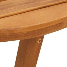 Berkfield Home Garden Side Table Round √ò70x75 cm Solid Wood Acacia in Brown - Size: 70x75 cm - thumbnail 9