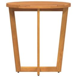 Berkfield Home Garden Side Table Round √ò70x75 cm Solid Wood Acacia in Brown - Size: 70x75 cm - thumbnail 5