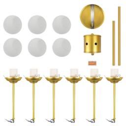 Goeco Gold Modern Chandeliers with Glass, E27 Pendant Light Vintage Ball - Size: Small - thumbnail 9