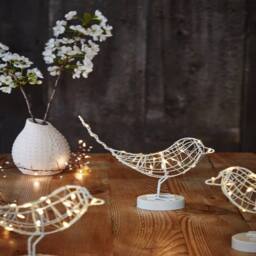 Hinsinc Table Light - Copper/Brown, Gold or White - Battery