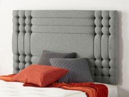 Somnior Flexby Linen Fabric Side Opening Ottoman Bed With Headboard in Silver - Size: King - thumbnail 3
