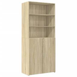 Berkfield Home Highboard Sonoma Oak 80x42.5x249 cm Engineered Wood in Brown - thumbnail 4