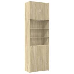 Berkfield Home Highboard Sonoma Oak 80x42.5x249 cm Engineered Wood in Brown - thumbnail 2
