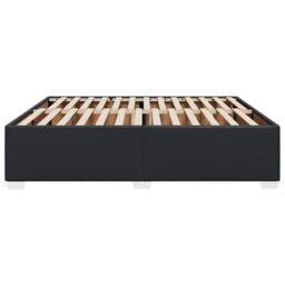 Berkfield Home Bed Frame without Mattress Black¬†Super King Faux Leather in Black - Size: Super King - thumbnail 5