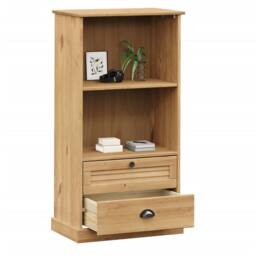 Berkfield Home Bookcase VIGO 60x35x114.5 cm Solid Wood Pine in Brown - thumbnail 3