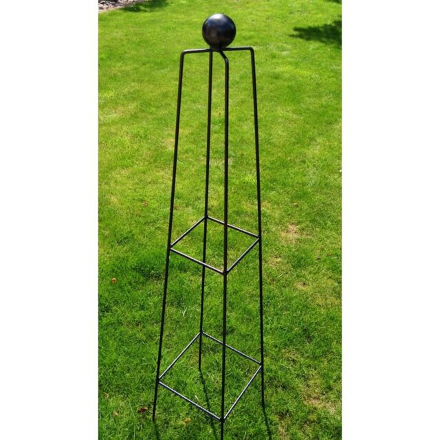 Poppyforge Classic 6Ft Obelisk - Garden Plant Support - L43.2 x W43.2 x H182.9 cm in Black - image 1