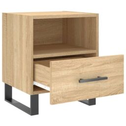 Berkfield Home Bedside Cabinet Sonoma Oak 40x35x47.5 cm Engineered Wood in Brown - thumbnail 3