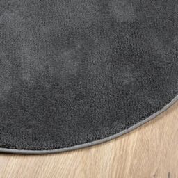Berkfield Home Rug OVIEDO Short Pile Anthracite √ò 200 cm in Black - Size: Medium - thumbnail 4