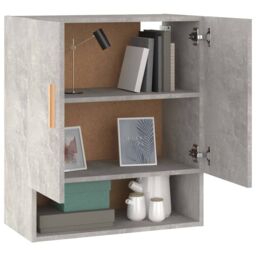 Berkfield Home Wall Cabinet Concrete Grey 60x31x70 cm Engineered Wood - Size: 60 x 31 x 70 cm - thumbnail 4