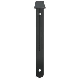 Berkfield Home Shelf Brackets 4 pcs 40x2.5x25 cm Black Stainless Steel - thumbnail 5