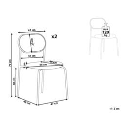 Wyld and Coco Set 2 Retro Dining Chairs Black Iron Green Fabric Seat Viennese - thumbnail 4