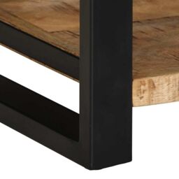 Berkfield Home Side Table 40x40x50 cm Solid Rough Wood Mango in Brown - Size: 40 x 40 x 50 cm - thumbnail 8