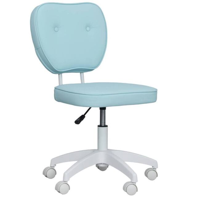 Havendro Task Chair with Adjustable Height, Armless, Blue - image 1