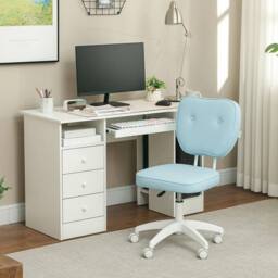 Havendro Task Chair with Adjustable Height, Armless, Blue - thumbnail 4