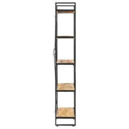 Berkfield Home 5-Tier Bookcase 90x30x180 cm Solid Mango Wood in Brown - Size: 90 x 30 x 180 cm - thumbnail 3
