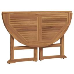 Berkfield Home Beautiful 5 Piece Folding Outdoor Dining Set Solid Wood Teak in Brown - thumbnail 6