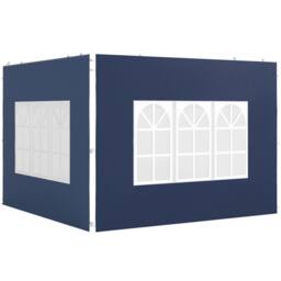 OUTSUNNY Gazebo Side Panels for 3x3(m) or 3x6m Gazebo Canopy, 2 Pack in Blue - thumbnail 2