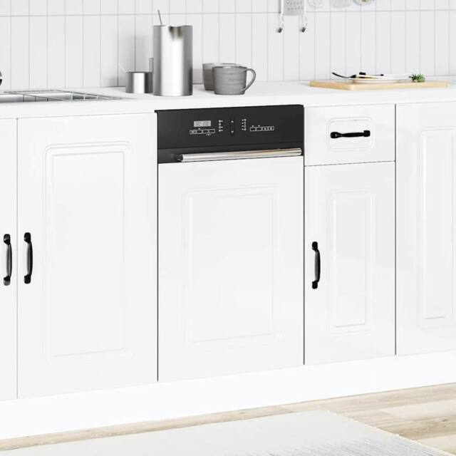 Berkfield Home Decorative Dishwasher Panel¬†Kalmar¬†High Gloss White¬†45x1.5x67 in White - image 1