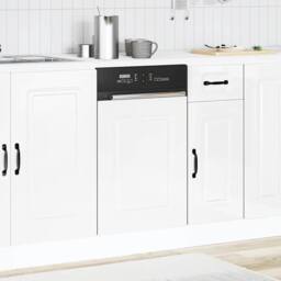 Berkfield Home Decorative Dishwasher Panel¬†Kalmar¬†High Gloss White¬†45x1.5x67 in White - thumbnail 4
