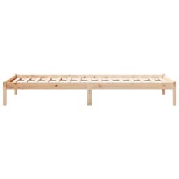 Berkfield Home Extra Long Bed Frame without Mattress 80x220 cm Solid Wood Pine in Brown - thumbnail 5
