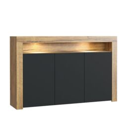 Mex Furniture LTD Sideboard with LED Lighting & Matt Doors / 155cm in Brown - thumbnail 1