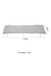 Living and Home 170x48cm Sherpa Fleece Chair Pad with Non-Slip Backing Cosy Home Decor in White - Size: 170x48 cm - thumbnail 4