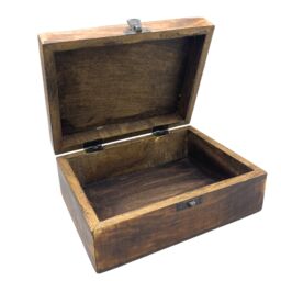 KDMD Large Wooden Keepsake Box 20x15x7.5cm - Buddha in Brown - Size: 20x15x7.5 cm - thumbnail 2