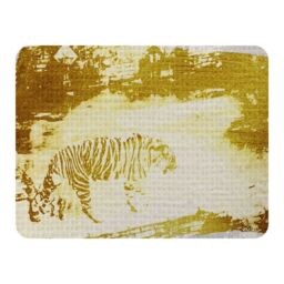 Benjamin Tate Design Golden Tiger Search Blanket in Natural - Size: 120 cm x 150 cm - thumbnail 1