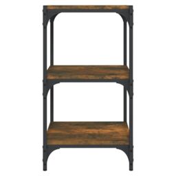Berkfield Home Book Cabinet Smoked Oak 40x33x70.5 cm Engineered Wood & Steel in Brown - thumbnail 5