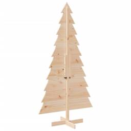 Berkfield Home Wooden Christmas Tree for Decoration 180 cm Solid Wood Pine in Light Brown - thumbnail 5
