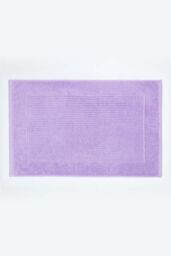 Homescapes Imperial Plain Cotton Bath Mat in Lilac - thumbnail 1