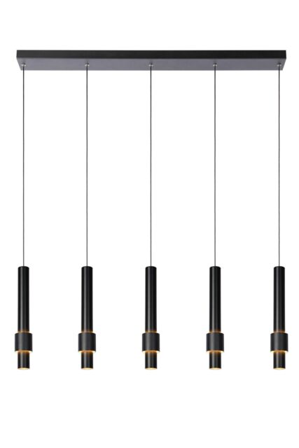 Lucide 'MARGARY' Dimmable Stylish Adjustable Indoor Modern LED Pendant Light in Black - image 1