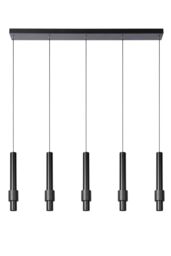 Lucide 'MARGARY' Dimmable Stylish Adjustable Indoor Modern LED Pendant Light in Black - thumbnail 2